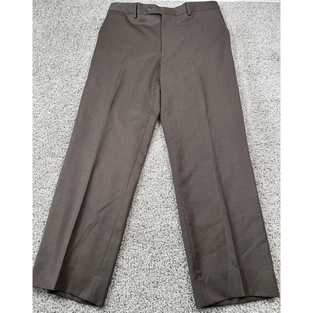 Jos A Bank Tailored Fit‎ Blazer Brown Wool Measures Size 38 Pants 33x29 Read